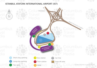 İstanbul Atatürk Havalimanı ve terminal Haritası (IST)